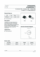 DataSheet STD60NF55L pdf